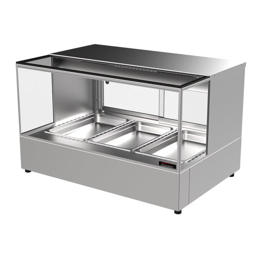 Woodson 3 Module Heated Square Glass Chicken Display W.HFHSQ23