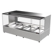 Woodson 4 Module Heated Square Glass Chicken Display W.HFHSQ24