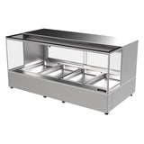 Woodson 4 Module Heated Square Glass Chicken Display W.HFHSQ24