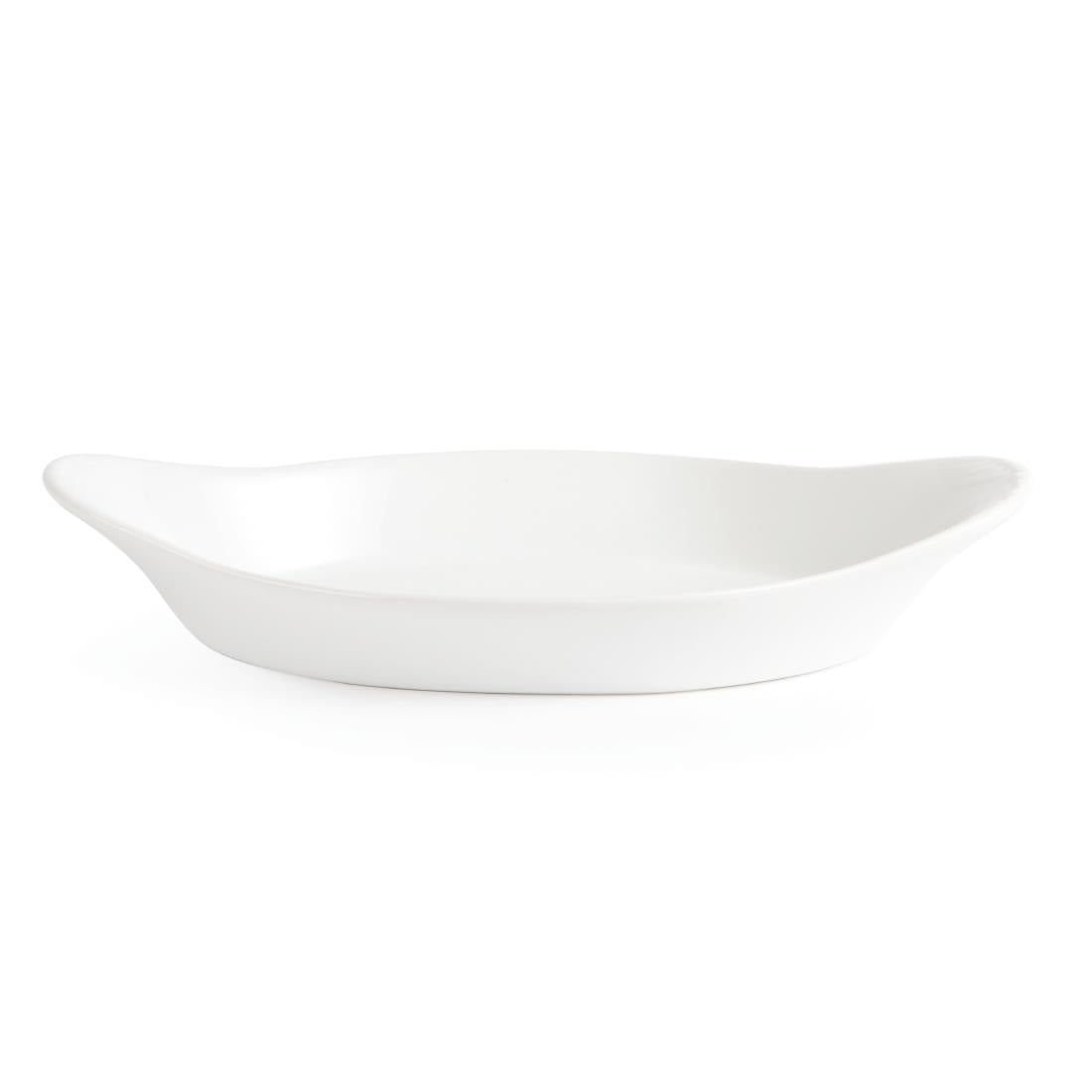 Olympia Whiteware Oval Eared Dish - 270ml 43Hx229Wx127mmD (Box 6)