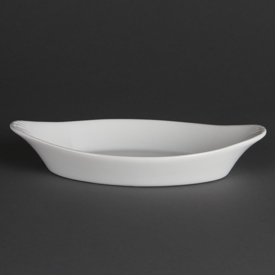 Olympia Whiteware Oval Eared Dish - 400ml 49x262x141mm (Box 6)