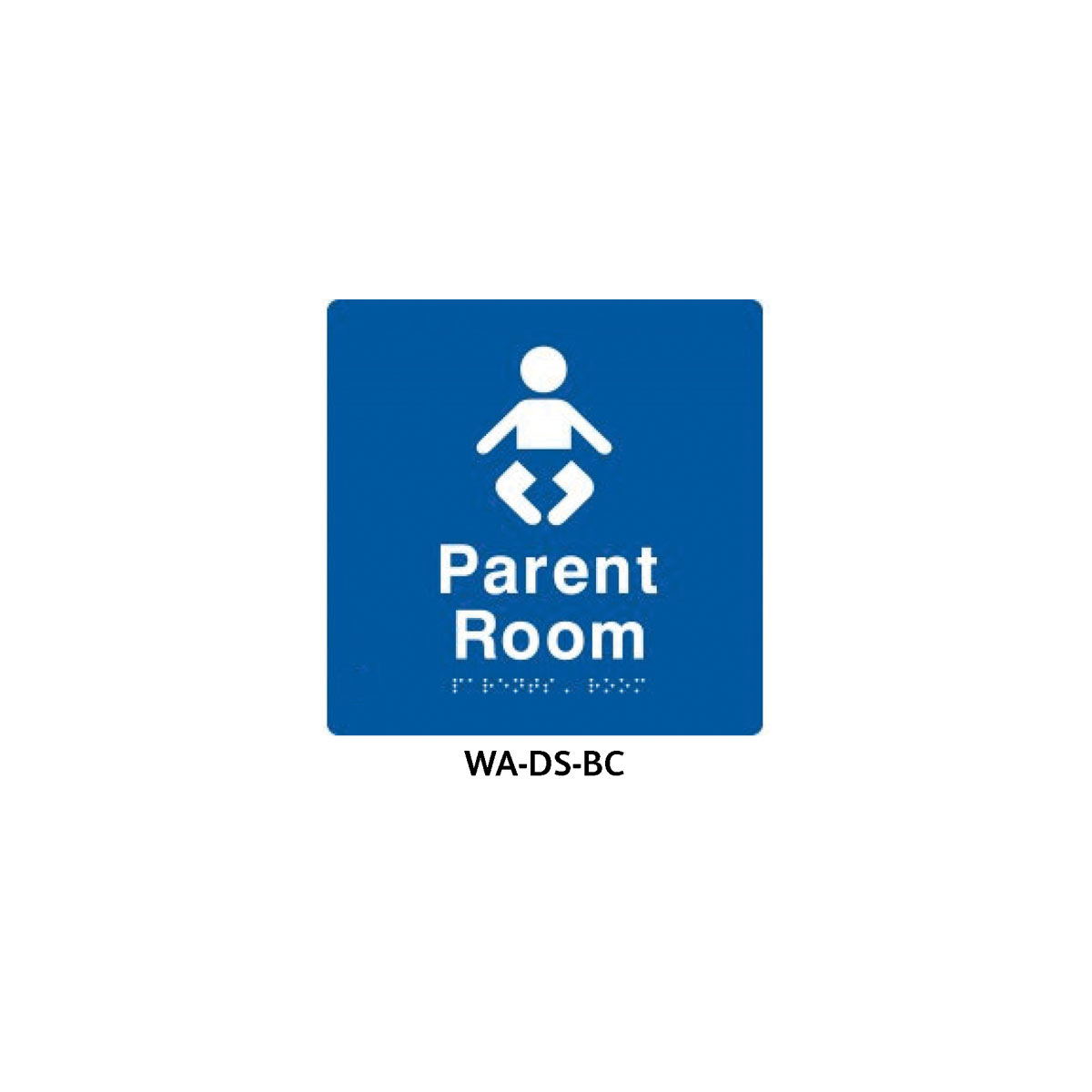 Braille Sign Parents Room (Blue) WA-DS-BC
