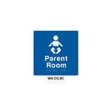 Braille Sign Parents Room (Blue) WA-DS-BC