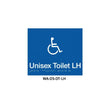 Braille Sign Unisex Disabled LH (Blue) WA-DS-DT-LH