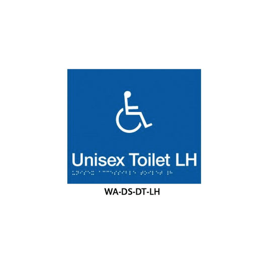 Braille Sign Unisex Disabled LH (Blue) WA-DS-DT-LH