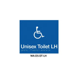 Braille Sign Unisex Disabled LH (Blue) WA-DS-DT-LH