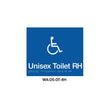 Braille Sign Unisex Disabled RH (Blue) WA-DS-DT-RH