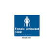 Braille Sign Female Ambulant Toilet (Blue) WA-DS-FAT