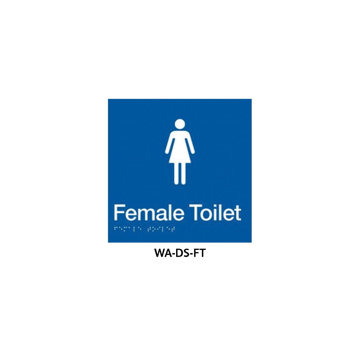 Braille Sign Female Toilet (Blue) WA-DS-FT