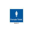 Braille Sign Female Toilet (Blue) WA-DS-FT