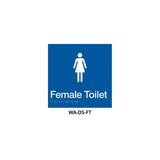 Braille Sign Female Toilet (Blue) WA-DS-FT