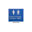 Braille Sign Female and Female Ambulant Toilet (Blue) WA-DS-FTFAT