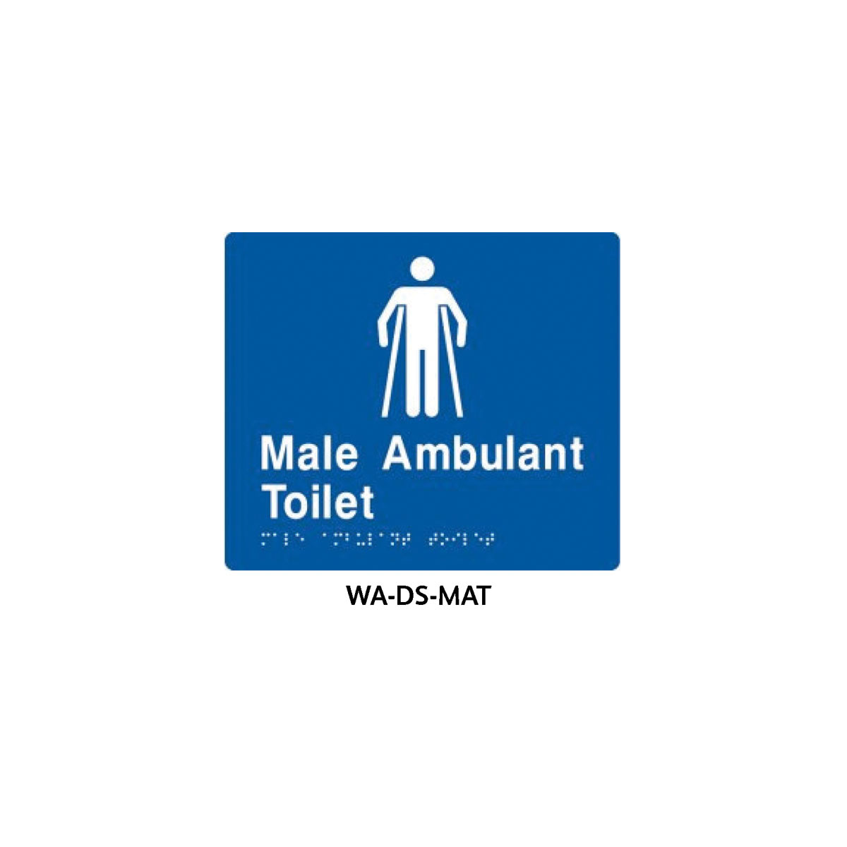 Braille Sign Male Ambulant Toilet (Blue) WA-DS-MAT