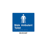 Braille Sign Male Ambulant Toilet (Blue) WA-DS-MAT