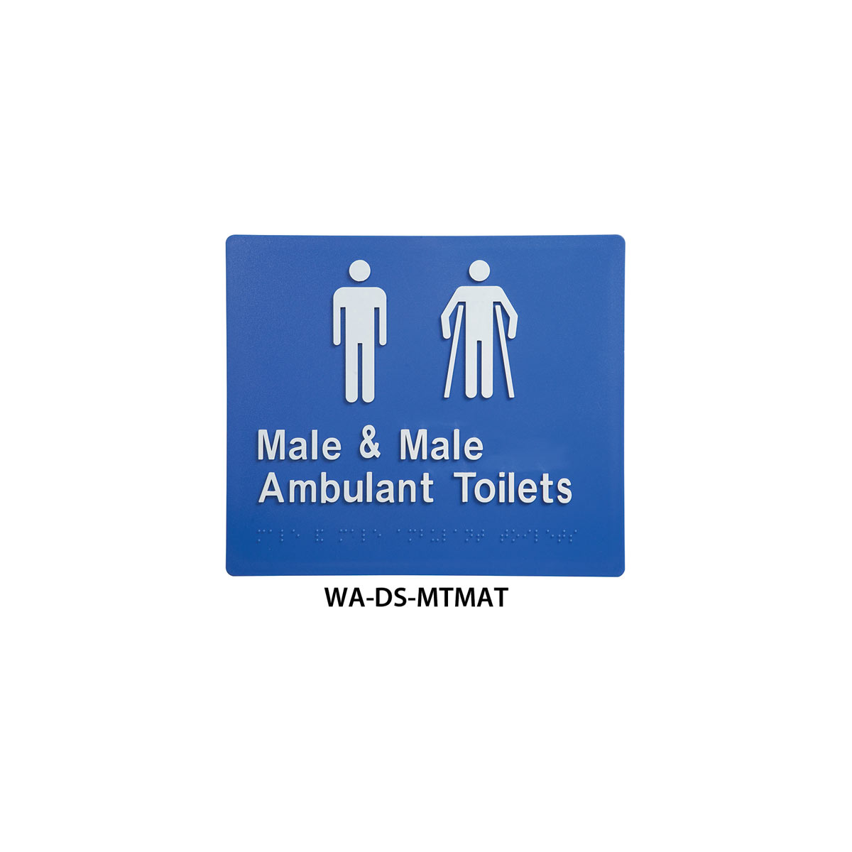 Braille Sign Male and Male Ambulant Toilet (Blue) WA-DS-MTMAT