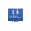 Braille Sign Male and Male Ambulant Toilet (Blue) WA-DS-MTMAT