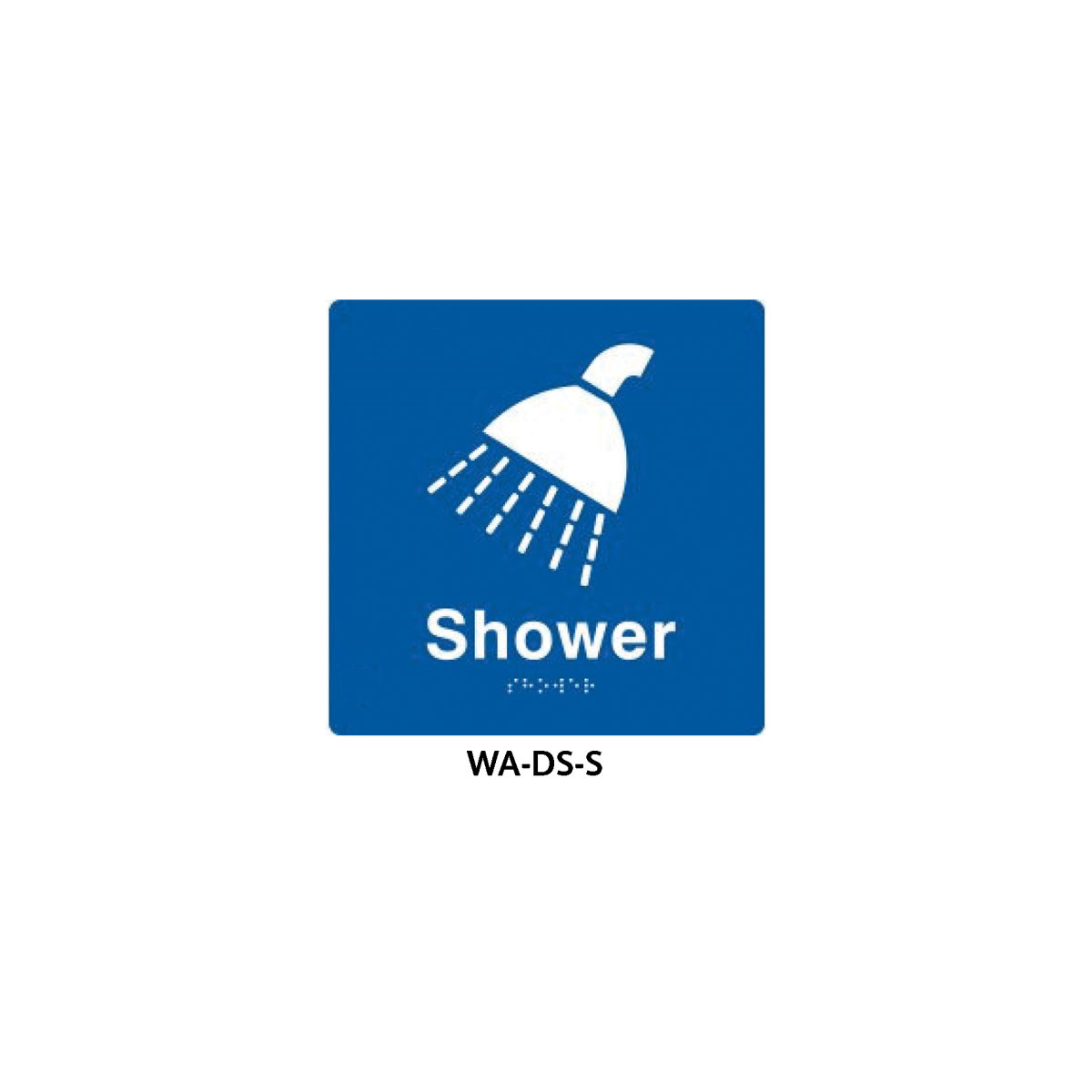 Braille Sign Shower (Blue) WA-DS-S