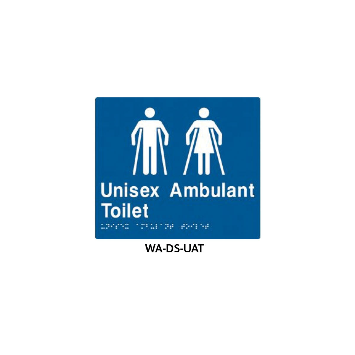 Braille Sign Unisex Accessible Toilet (Blue) WA-DS-UAT