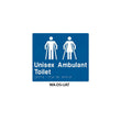 Braille Sign Unisex Accessible Toilet (Blue) WA-DS-UAT