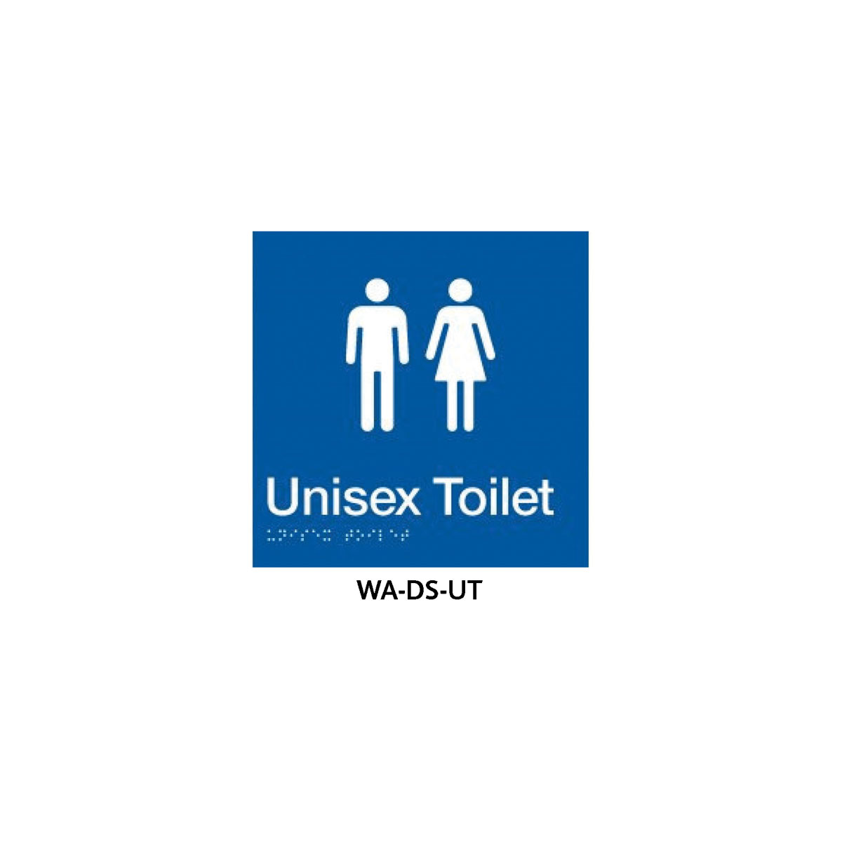 Braille Sign Unisex Toilet (Blue) WA-DS-UT
