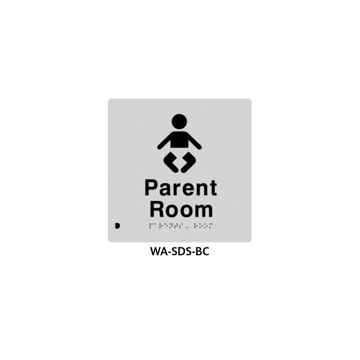Braille Sign Parents Room (Silver) WA-SDS-BC
