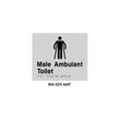 Braille Sign Male Ambulant Toilet (Silver) WA-SDS-MAT