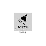 Braille Sign Shower (Silver) WA-SDS-S