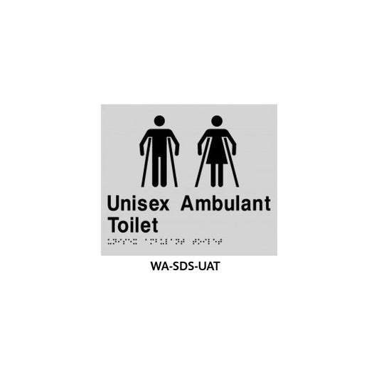Braille Sign Unisex Accessible Toilet (Silver) WA-SDS-UAT
