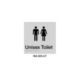 Braille Sign Unisex Toilet (Silver) WA-SDS-UT