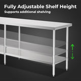 Modular System Stainless Steel Workbench - WB6-2400/A