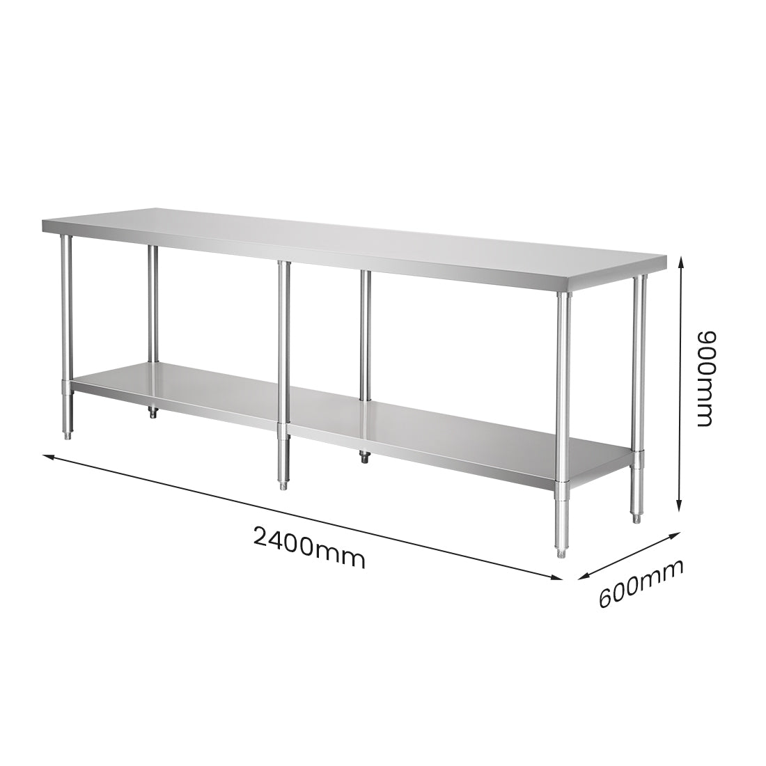 Modular System Stainless Steel Workbench - WB6-2400/A