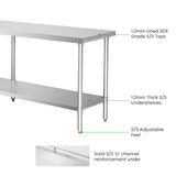 Modular System Stainless Steel Workbench - WB6-2400/A