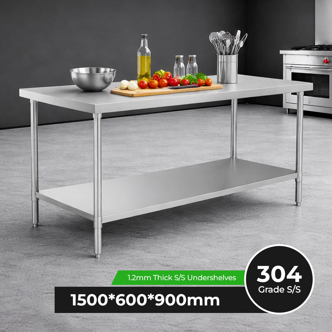 WB6-1500/A Stainless Steel Workbench