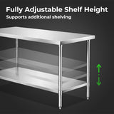 WB6-1500/A Stainless Steel Workbench