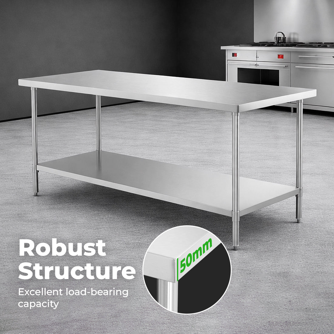 WB7-1800/A Stainless Steel Workbench