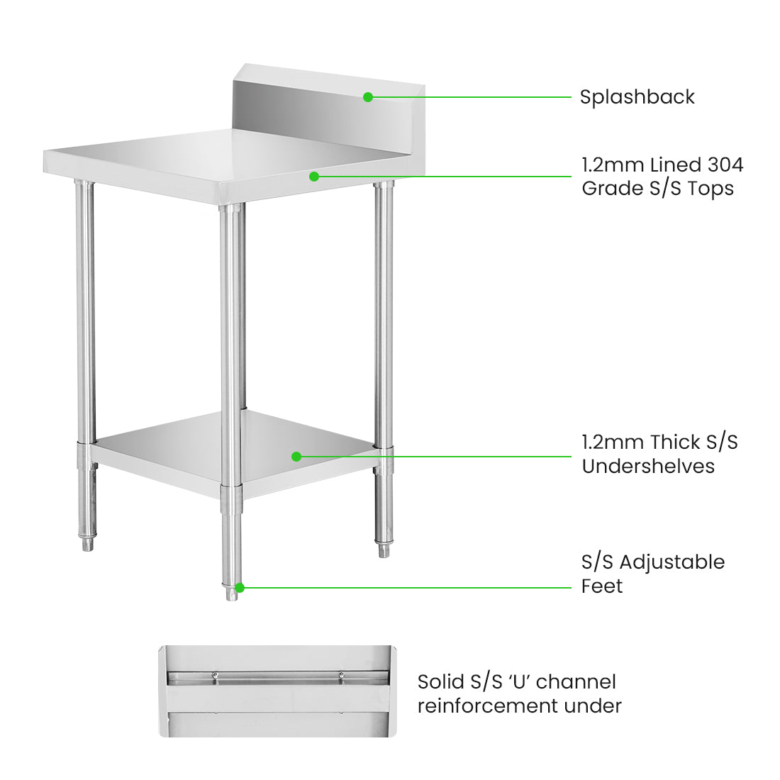 WBB6-0600/A Workbench with Splashback