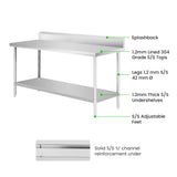 WBB7-1800/A Workbench with Splashback