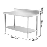WBB6-1500/A Workbench with Splashback