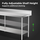 Modular System Workbench with Splashback - WBB6-2100/A
