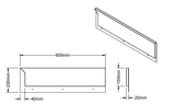 Modular Systems Splashback Extension for Premium 600 Series Bench WBB6-SB