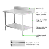 WBB7-0800/A Workbench with Splashback