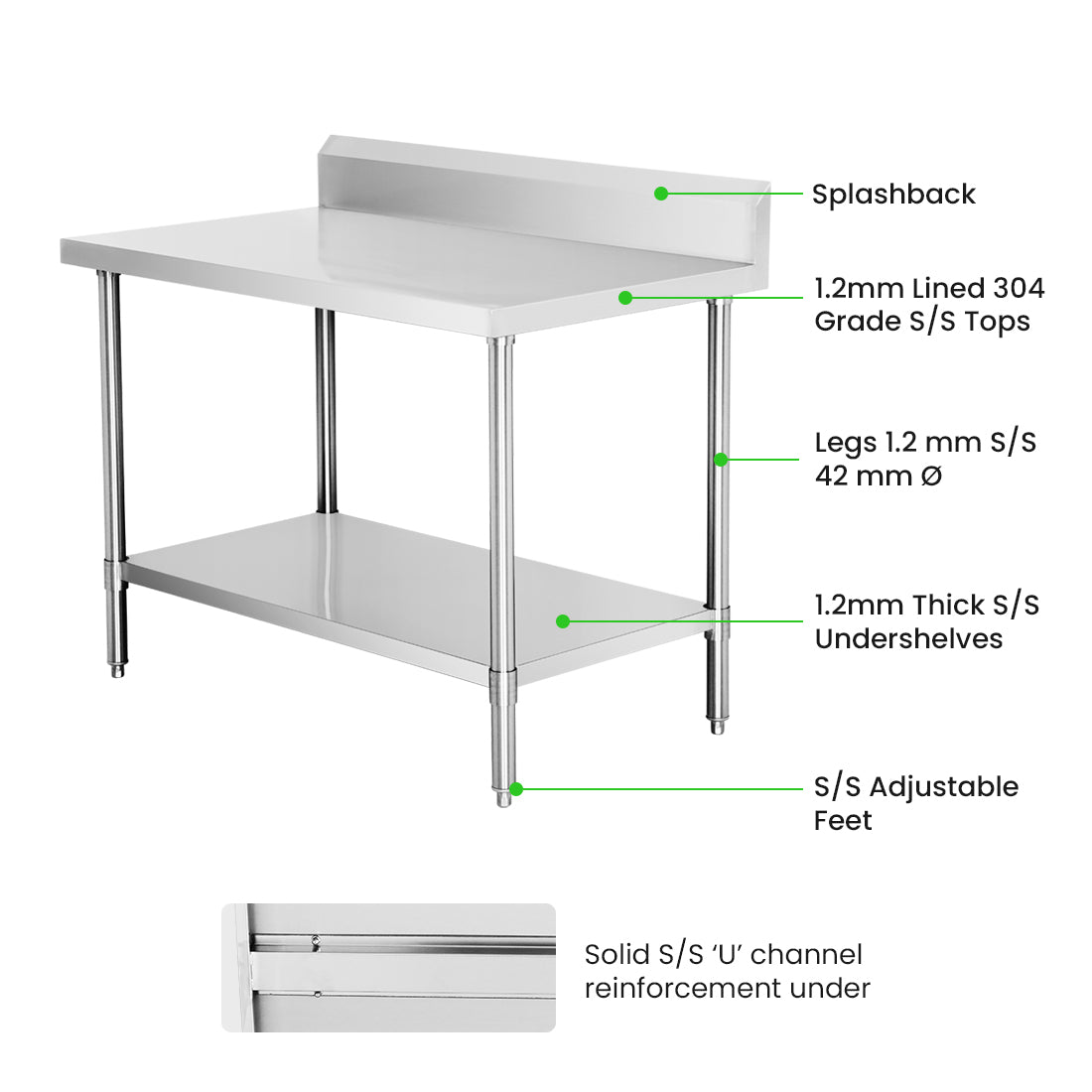 WBB7-1000/A Workbench with Splashback