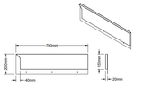 Modular Systems Splashback Extension for Premium 700 Series Bench WBB7-SB