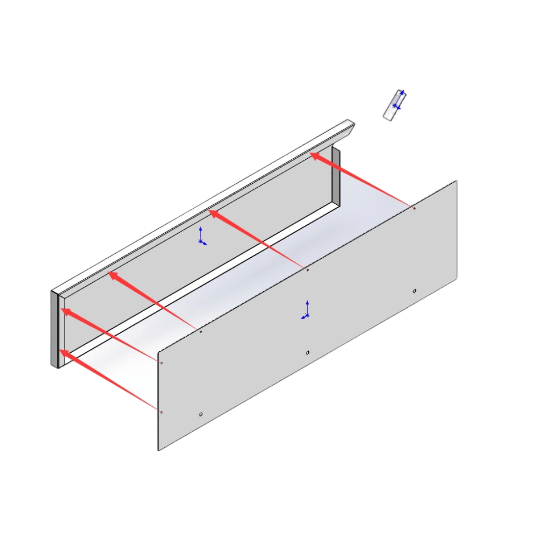 Modular Systems Splashback Extension for Premium 600 Series Bench - WBB6-SBL
