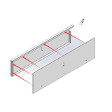 Modular Systems Splashback Extension for Premium 600 Series Bench - WBB6-SBL