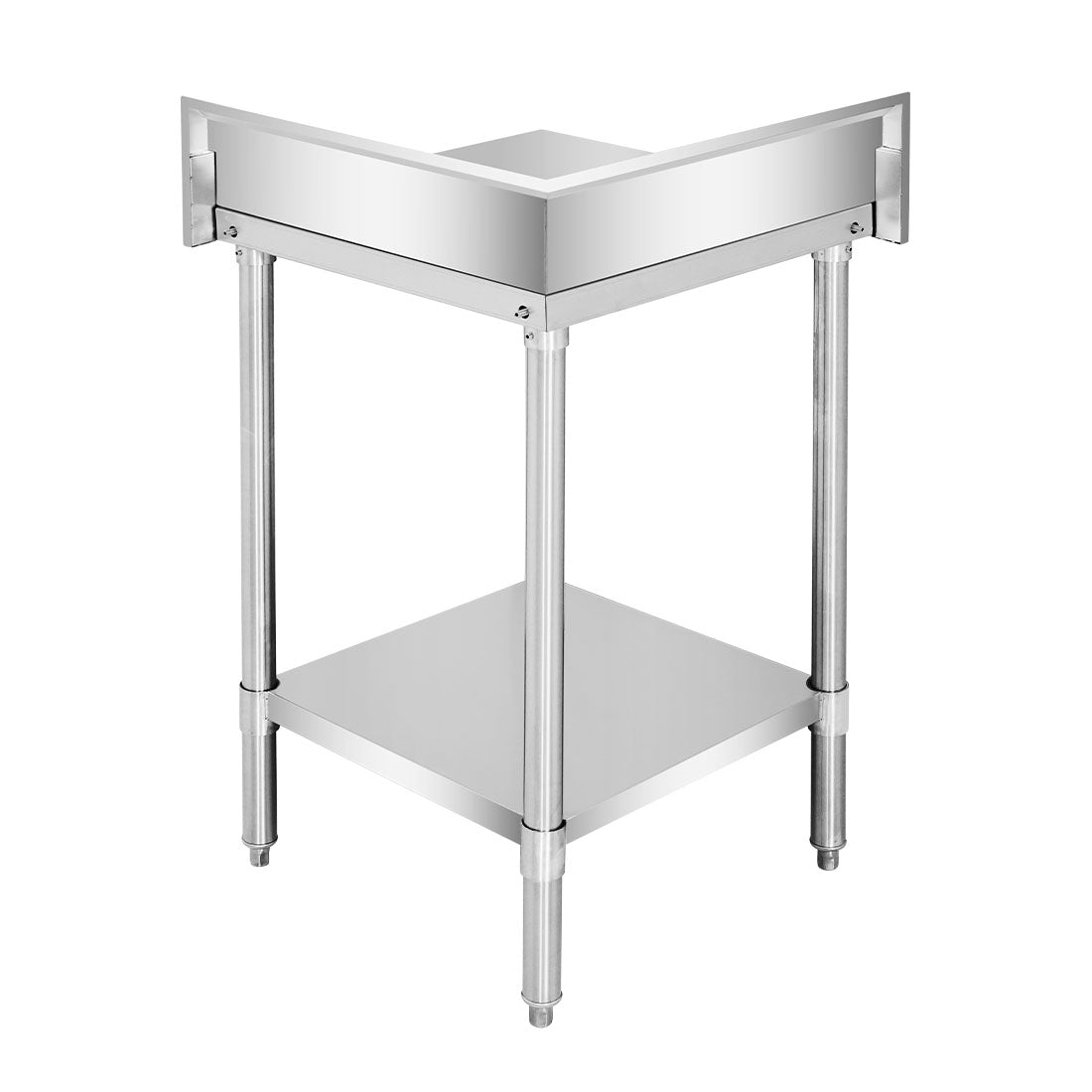 WBCB6-0600/A - Corner Workbench with 150mm Splashback & Undershelf