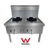 Gasmax Stainless Steel Waterless Nature Gas Double Wok - WW-2N