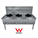 Ex-Showroom: Gasmax Stainless Steel Waterless LPG Gas Triple Wok - WW-3L-SA8-Jul