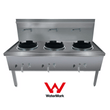 Gasmax Stainless Steel Waterless Nature Gas Triple Wok Chimney Burner - WW-3NC