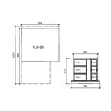 FED-X Chef Base Refrigerated Drawer Bench 184L XCB-36